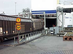 Eisenbahnfähre auf Bornholm