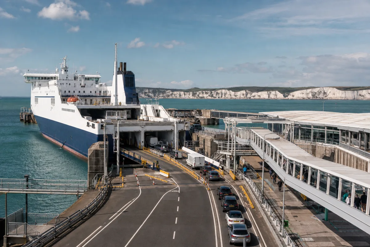 Fährterminal mit Autofähre